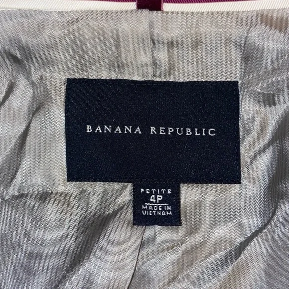 Banana Republic Women’s Gray Wool Blazer Size Petite 4 Office Business Casual - Picture 5 of 6